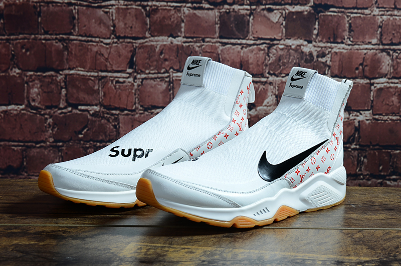 NIKE x SUPREME White Black Yellow Shoes